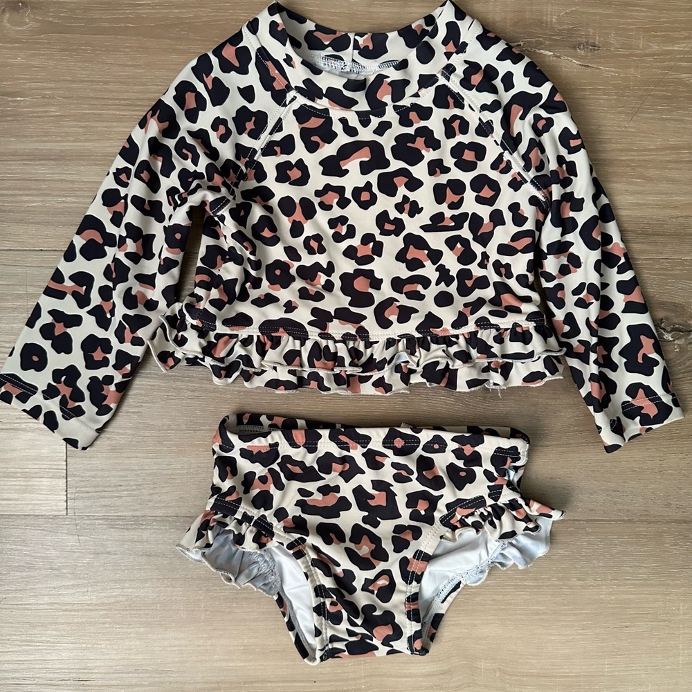 Posh Peanut Leopard Print Swimwear Like New